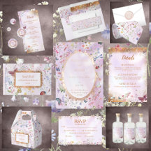 Elegant Whimsical Wildflower Spring Wedding 