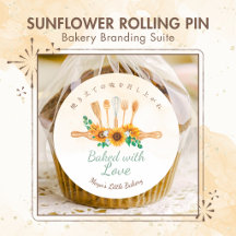 Sunflower Rolling Pin Bakery Branding Suite