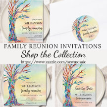 Family Reunion Colorful Family Tree Collection
