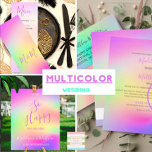 MultiColor Tie Dye Modern Wedding 