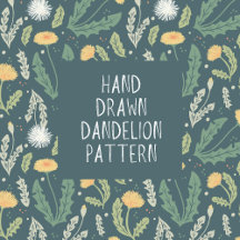 Dandelion Floral Weed Pattern