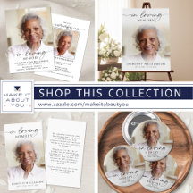 Elegant Funeral Photo In Loving Memory F1B-C2