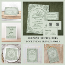 Her Next Chapter Bridal Shower Green Book Theme