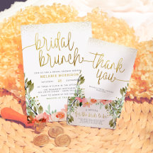 Gold Floral Brunch & Bubbly Bridal Shower