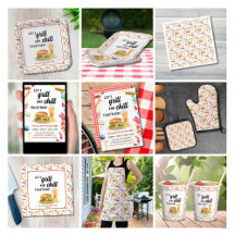 Watercolor BBQ Food, Drinks & Desserts