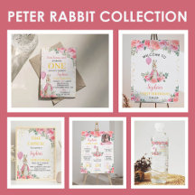 Peter rabbit pink girl birthday