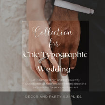  Chic Typography wedding decor and Party supplies