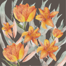ORANGE FLOWERS PATTERN