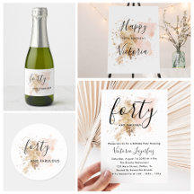 Pink & Gold 40th Birthday party 