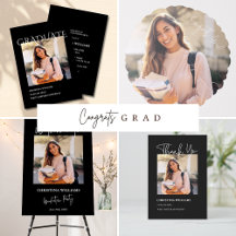 Modern Elegant Photo Graduation Party