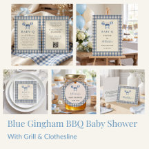 Baby Q Baby Shower Blue Gingham Suite