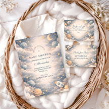 Neutral Space Stars Baby Shower