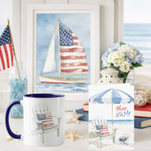 4th of JULY COASTAL AMERICANA CARDS, DECOR & GIFTS
