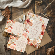 Boho terracotta burgundy autumn floral eucalyptus 