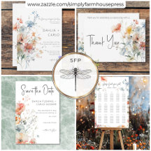 Pastel Loose Wildflowers Modern Wedding