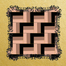 Brown Mocha Black Geometric Rectangles