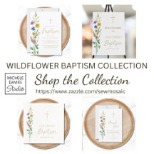 Watercolor Wildflower Baptism Collection