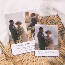 Modern Minimalist All In One QR Code Photo Wedding