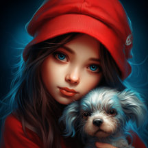 Carnet -Fille et son chien