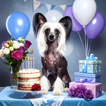 Chinese Crested Dog Birthday