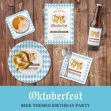 Modern Oktoberfest Party Invitations and Supplies