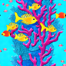 Tropical Fish Seamless Pattern