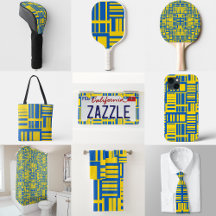 Blue And Yellow Color Line Design Pattern