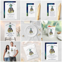 Modern Adventure Travel Globe Baby Shower