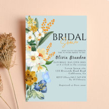 Something blue Garden wildflowers Bridal Shower