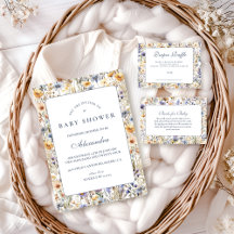 Blue Meadow Wildflower Baby Shower