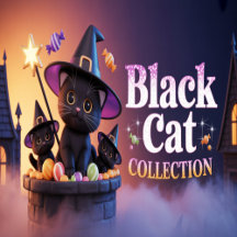Halloween Black Cat Art Collection