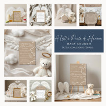 Little Piece of Heaven Baby Shower Beige