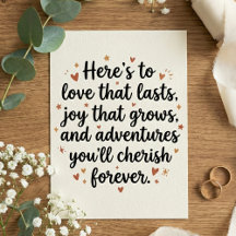 Romantic Wedding Quote Newlywed Bride Groom