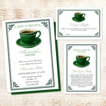 A Baby is Brewing Green Coffee Cup