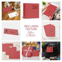 Red faux Linen Imitation