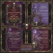 Luxury Dark Gothic Halloween Skulls Macabre Roses