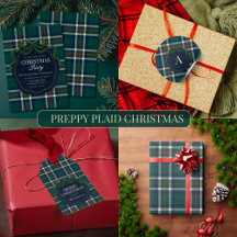 Classic Preppy Plaid Christmas Set