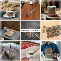 Vintage Style Geometric Shapes Pattern