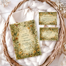 Vintage Botanical Wildflower Baby Shower