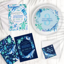 Under the Sea Watercolor Birthday Party