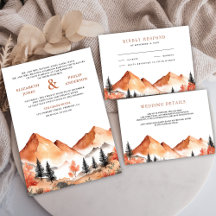 Terracotta Mountain Forest Wedding