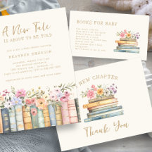 Books and Wildflowers Baby Shower Collection