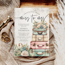 Traveling Miss to Mrs Vintage Floral Bridal Shower