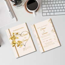 Golden Elegance Wedding Stationery