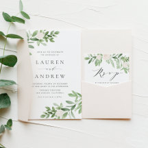 Greenery and White Flowers Wedding Collection