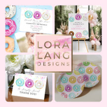 Cute and Modern Donut Themed Birthday Collection