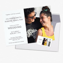 Love Story   Modern Photo Wedding Stationery
