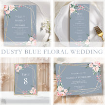Dusty Blue Floral Wedding