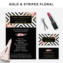 Matching items: Floral Gold Frame Stripes