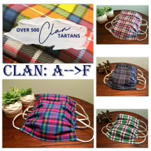 Plaid Tartan Face Mask Clan A-->F